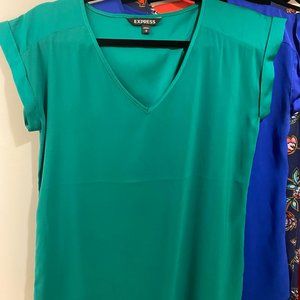 Express Gramercy Top, Green, Size Small